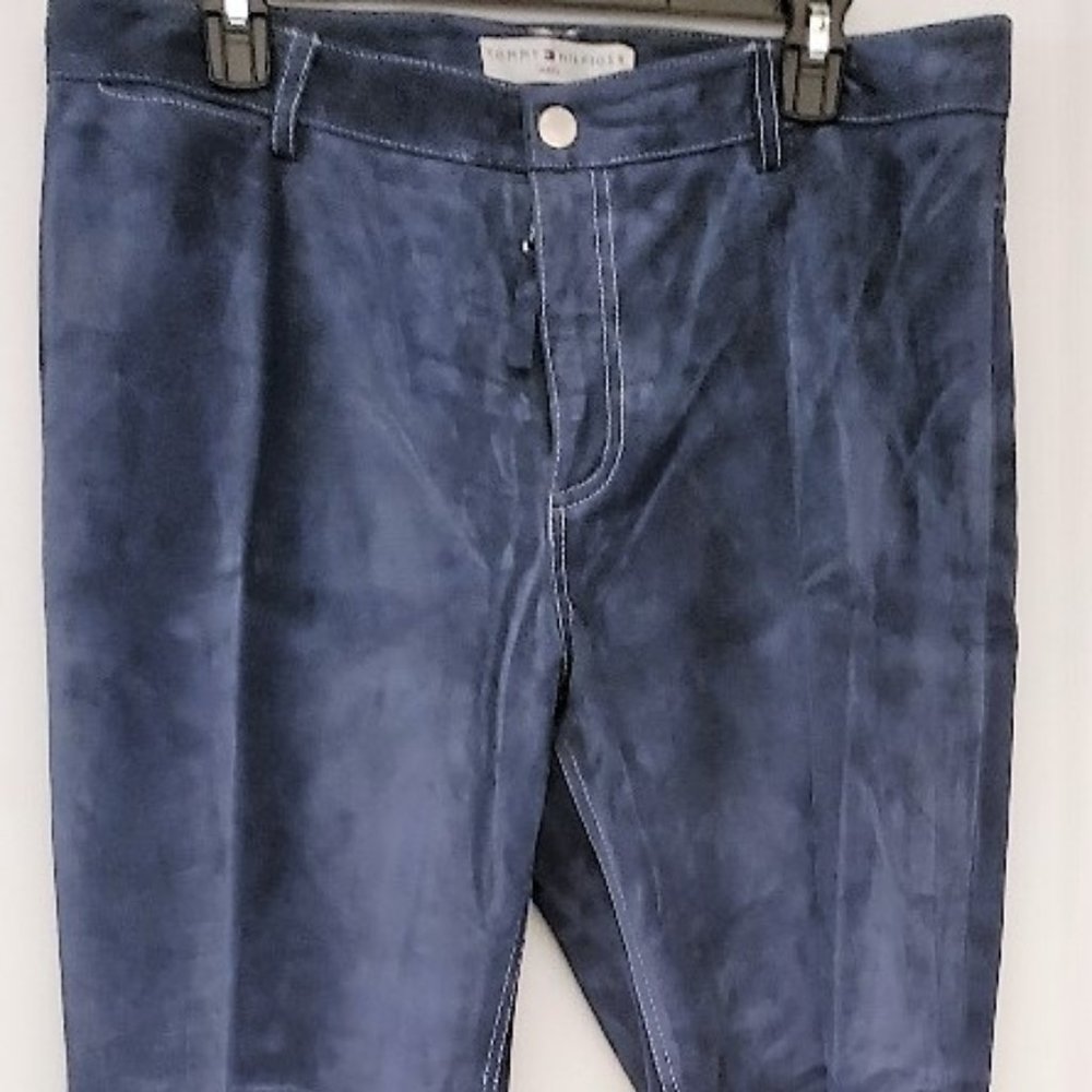 TOMMY HILFIGER: GENUINE BLUE SUEDE PANT SZ 14 NWOT